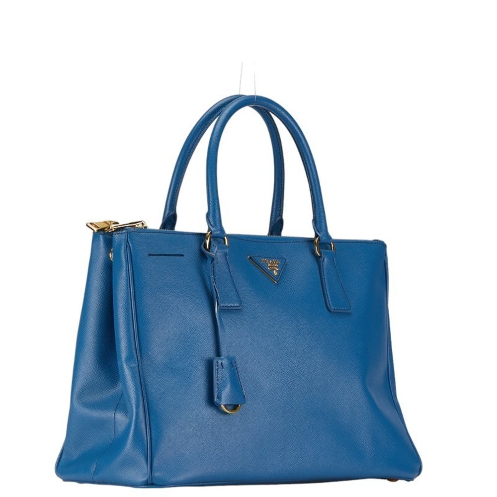 Prada Prada Saffiano Leather Handbag Blue Leather Handbag in Very Good Condition - Picture 2 of 11